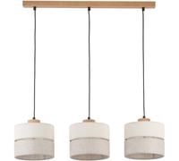 TK Lighting Eco lampada sospesa 3x15 W nero-grigio/cenere-legno-beige 5771