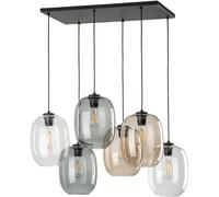 TK Lighting Elio lampada sospesa 6x15 W nero 5974