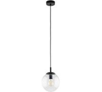 TK Lighting Esme lampada sospesa 1x15 W nero-trasparente 3267