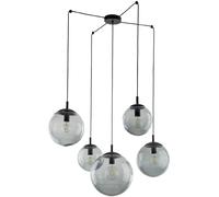 TK Lighting Esme lampada sospesa 5x5 W nero-grafite 5382