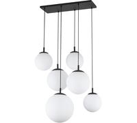 TK Lighting Esme lampada sospesa 6x15 W bianco-nero 4793
