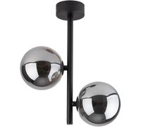 TK Lighting Estera lampada da soffitto 2x6 W nero-fumé 6706