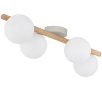 TK Lighting Estera Wood lampada da soffitto 4x6 W bianco-legno 5769