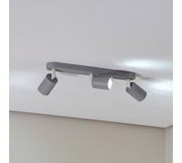TK Lighting Faretto da soffitto Livia, grigio, 52 cm, a 3 luci, metallo, GU10 TK Lighting