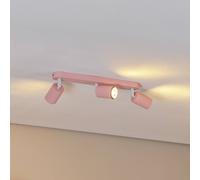 TK Lighting Faretto da soffitto Livia, rosa, 52 cm, a 3 luci, metallo, GU10 TK Lighting