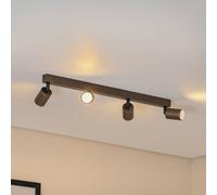 TK Lighting Faretto da soffitto Top, regolabile, marrone, lineare a 4 luci TK Lighting