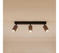 TK Lighting Faretto da soffitto Tune, a 3 luci, marrone, metallo, lunghezza 66 cm TK Lighting