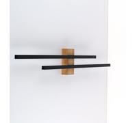 TK Lighting Flash lampada da parete 2x30 W nero-legno 6628