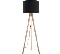 TK Lighting Grand lampada da terra 1x15 W nero-legno 16008