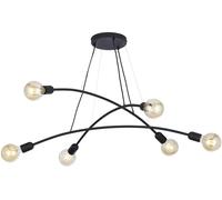 TK Lighting Helix lampada sospesa 6x15 W nero 2726