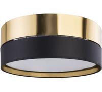 TK Lighting Plafoniera Hilton, nero/oro, Ø 45 cm TK Lighting