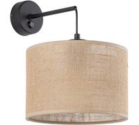 TK Lighting Juta lampada da parete 1x15 W nero-beige 6858