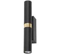 TK Lighting Lagos lampada da parete 2x8 W nero-oro 10145