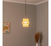 TK Lighting Lampada a sospensione Calisto, Jute, marrone naturale, 1 luce, Ø 20 cm TK Lighting