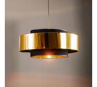 TK Lighting Lampada a sospensione Calisto, nero/oro Ø 50 cm a 1 luce TK Lighting