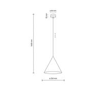 TK Lighting Lampada a sospensione Cono, a 1 luce, Ø 25 cm, verde, E27 TK Lighting