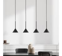 TK Lighting Cono lampada sospesa 4x10 W nero 10305