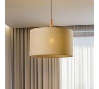 TK Lighting Lampada a sospensione Deva Nature, 1 luce, paralume in tessuto TK Lighting