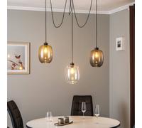 TK Lighting Elio lampada sospesa 3x15 W nero 5972