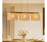 TK Lighting Lampada a sospensione Juta, 3 luci, trave TK Lighting