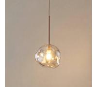 TK Lighting Lampada a sospensione Lava, Ø 15 cm, G9, sabbia/cognac, vetro TK Lighting