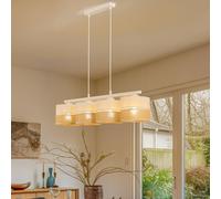 TK Lighting Lampada a sospensione Linobianco, lineare, 4 luci TK Lighting