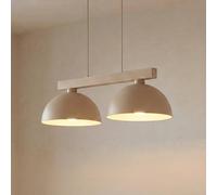 TK Lighting Lampada a sospensione Oslo, color sabbia, a 2 luci, lunghezza 83 cm, E27 TK Lighting