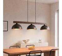 TK Lighting Lampada a sospensione Oslo, marrone, a 3 luci, lunghezza 118 cm, E27 TK Lighting