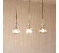 TK Lighting Lampada a sospensione Sophia, a 3 luci, 65 cm, cognac/nero, E14 TK Lighting