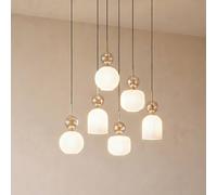 TK Lighting Sophia Cognac White lampada sospesa 6x10 W bianco-oro 11594