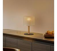 TK Lighting Lampada da tavolo Deva Nature, tessuto, legno TK Lighting