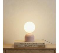 TK Lighting Lampada da tavolo Miki, rosa, vetro, altezza 21 cm, G9 TK Lighting