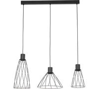 TK Lighting Modesto lampada sospesa 3x10 W nero 10149
