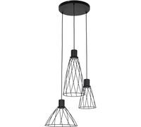 TK Lighting Modesto lampada sospesa 3x10 W nero 10187