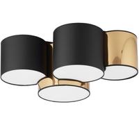 TK Lighting Mona plafoniera 4x15 W nero-oro 3446
