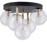 TK Lighting Nilos lampada da soffitto 5x6 W nero-oro 758
