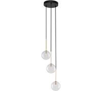 TK Lighting Nilos lampada sospesa 3x6 W nero-oro 5942