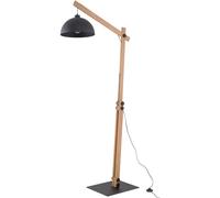 TK Lighting Orion lampada da terra 1x15 W nero-legno 5582