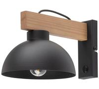 TK Lighting Oslo lampada da parete 1x15 W nero-marrone 4961