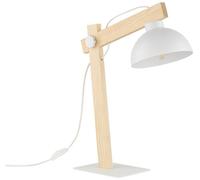 TK Lighting Oslo lampada da tavolo 1x15 W bianco-legno 5347