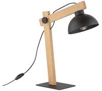 TK Lighting Oslo lampada da tavolo 1x15 W nero-marrone 5346