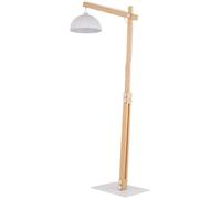 TK Lighting Oslo lampada da terra 1x15 W bianco-legno 5592