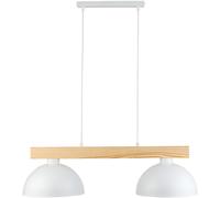 TK Lighting Oslo lampada sospesa 2x15 W bianco-legno 4713