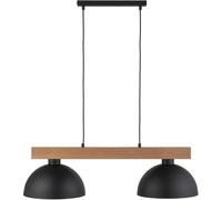 TK Lighting Oslo lampada sospesa 2x15 W nero-legno 4711
