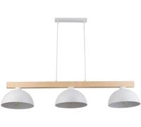 TK Lighting Oslo lampada sospesa 3x15 W bianco-legno 4712