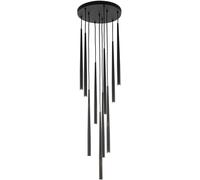 TK Lighting Piano lampada sospesa x8 W nero 10114