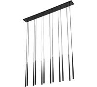 TK Lighting Piano lampada sospesa x8 W nero 10115