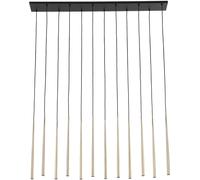 TK Lighting Piano lampada sospesa x8 W nero-oro 10119
