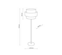 TK Lighting Piantana Calisto, juta, cilindro, marrone naturale, altezza 155 cm TK Lighting
