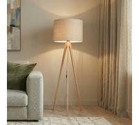 TK Lighting Piantana Grand, beige/pino, altezza 145 cm, E27 TK Lighting
